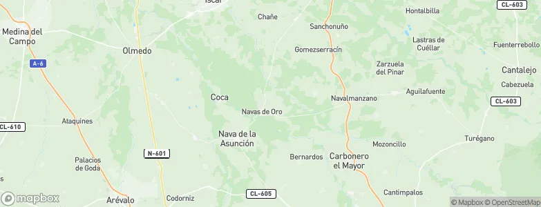 Navas de Oro, Spain Map