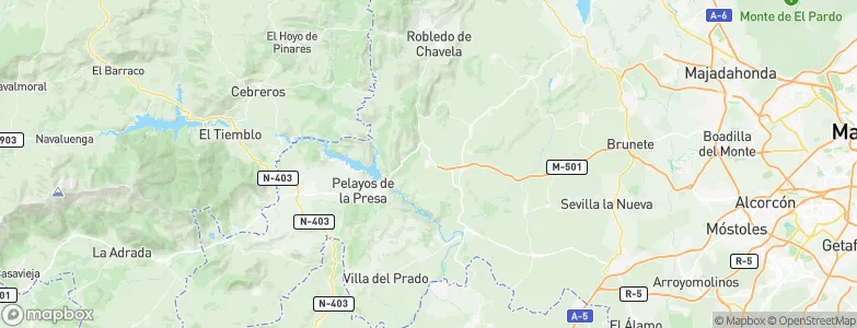 Navas del Rey, Spain Map
