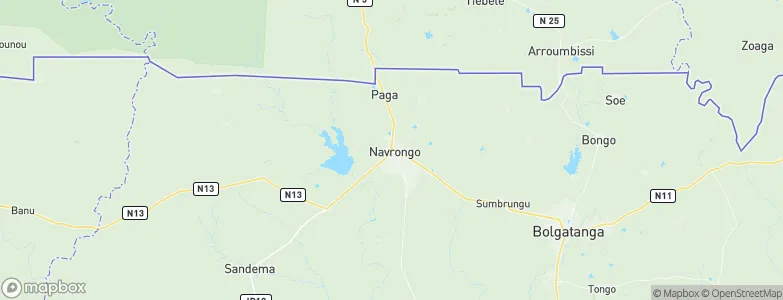 Navrongo, Ghana Map