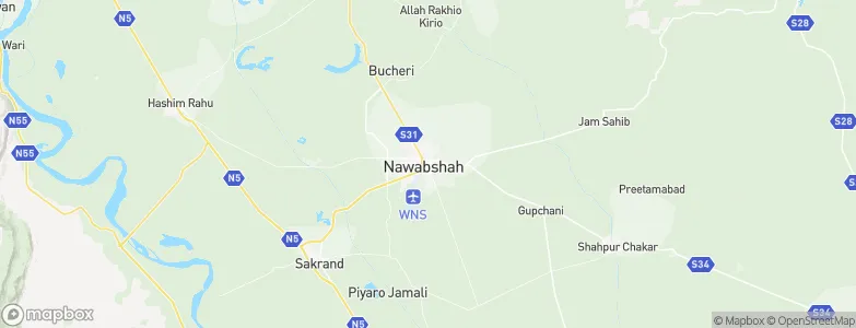 Nawabshah, Pakistan Map