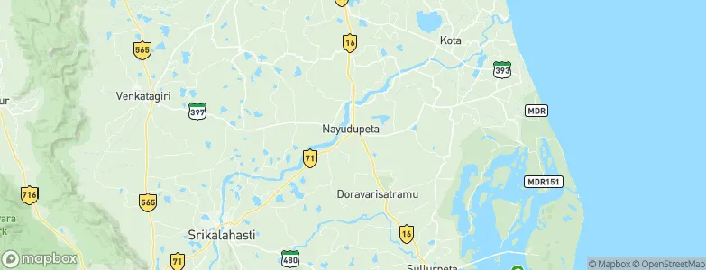 Nāyudupet, India Map