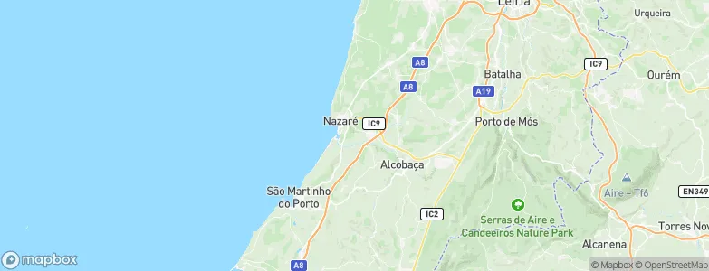 Nazaré Municipality, Portugal Map