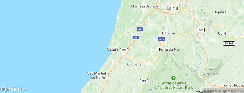 Nazaré, Portugal Map