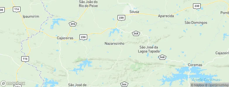 Nazarezinho, Brazil Map