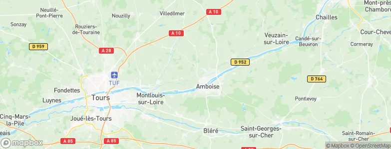 Nazelles-Négron, France Map