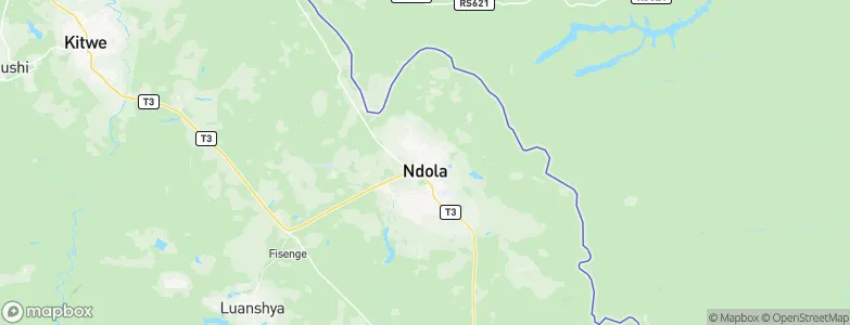 Ndola, Zambia Map