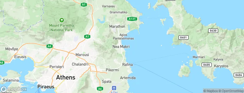 Nea Makri, Greece Map