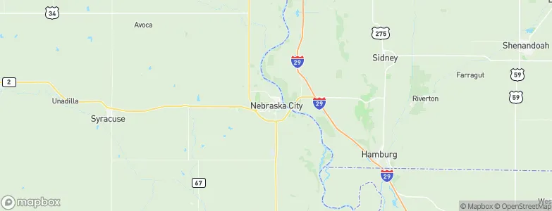 Nebraska City, United States Map