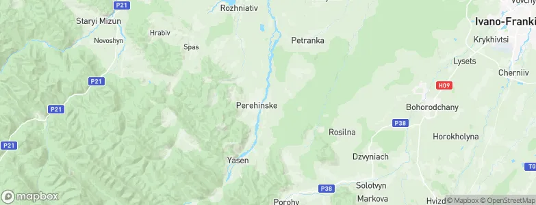 Nebyliv, Ukraine Map