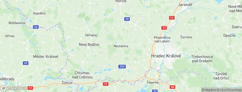 Nechanice, Czechia Map