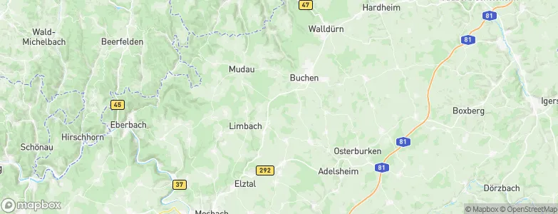 Neckar-Odenwald-Kreis, Germany Map