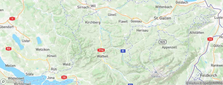 Necker, Switzerland Map