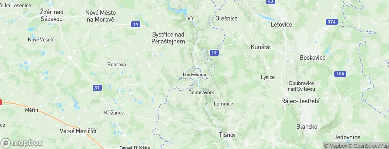 Nedvědice, Czechia Map