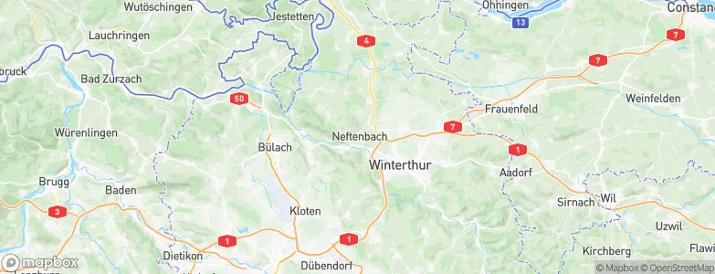 Neftenbach / Dorf Neftenbach, Switzerland Map