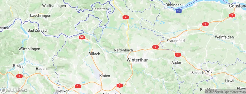 Neftenbach, Switzerland Map