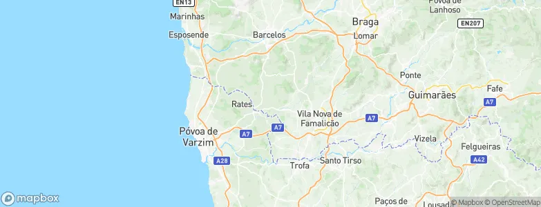 Negreiros, Portugal Map