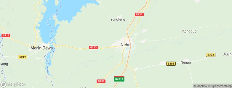 Nehe, China Map