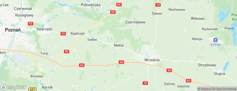 Nekla, Poland Map