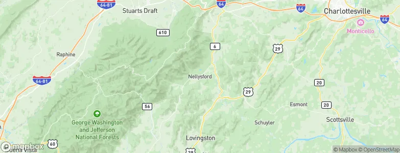 Nellysford, United States Map