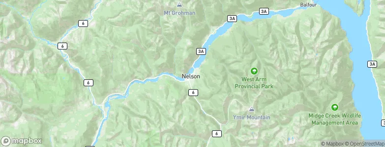 Nelson, Canada Map