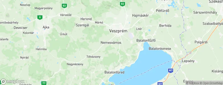 Nemesvámos, Hungary Map