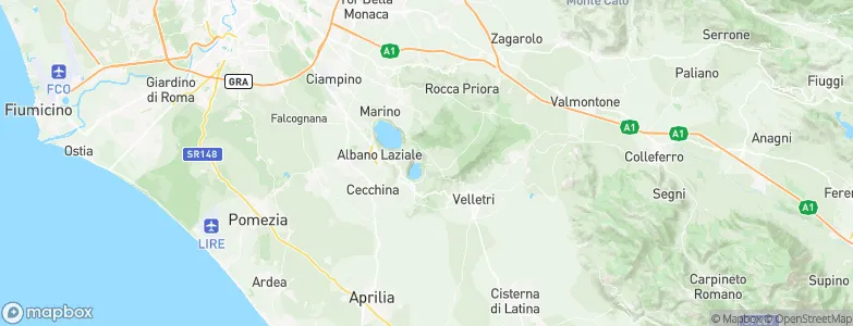 Nemi, Italy Map