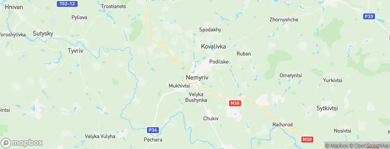 Nemyriv, Ukraine Map