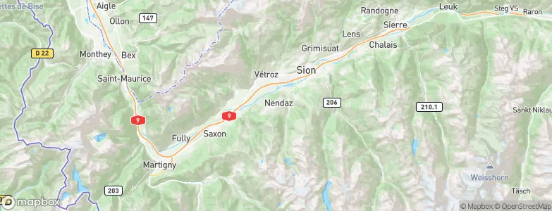 Nendaz, Switzerland Map