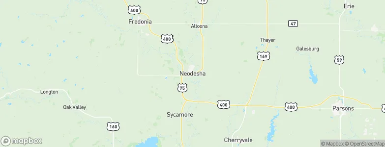 Neodesha, United States Map