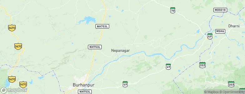 Nepānagar, India Map