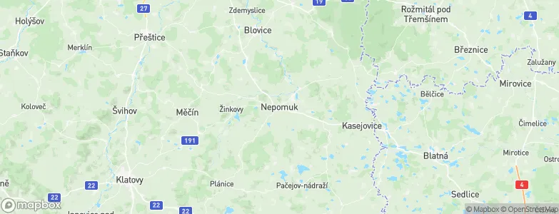 Nepomuk, Czechia Map