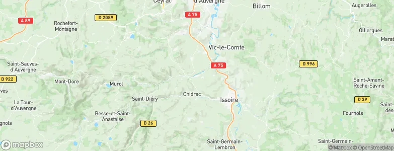 Neschers, France Map