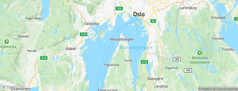 Nesodden, Norway Map