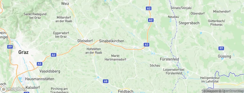Nestelbach im Ilztal, Austria Map