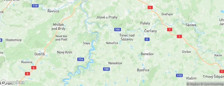 Netvořice, Czechia Map