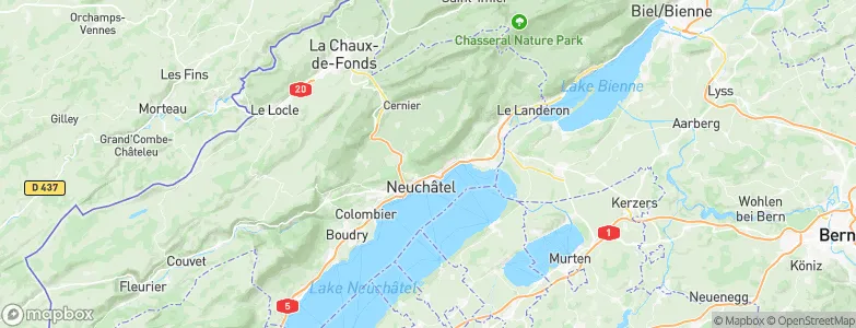 Neuchâtel, Switzerland Map