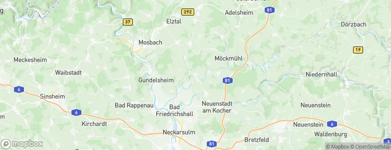Neudenau, Germany Map