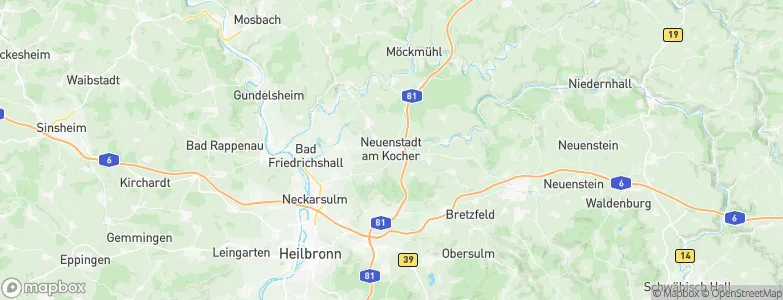 Neuenstadt am Kocher, Germany Map