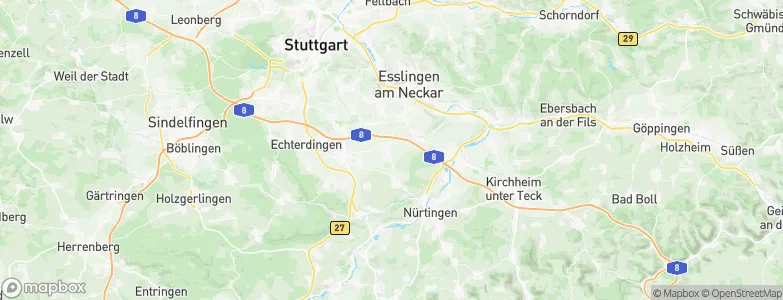 Neuhausen auf den Fildern, Germany Map
