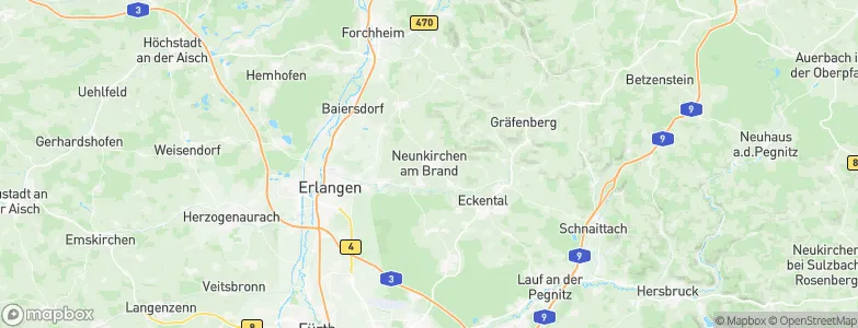Neunkirchen am Brand, Germany Map