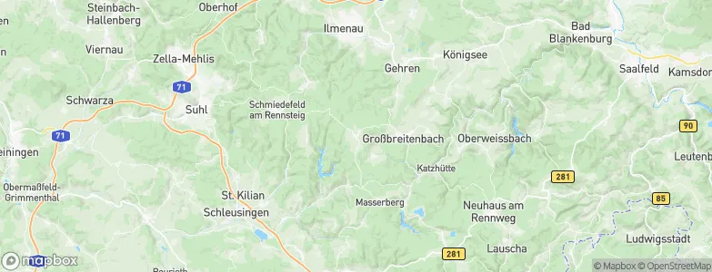 Neustadt am Rennsteig, Germany Map