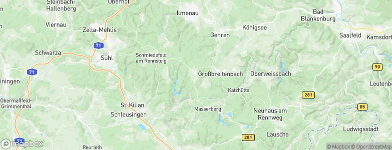 Neustadt am Rennsteig, Germany Map