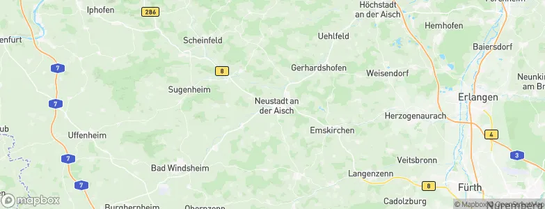 Neustadt an der Aisch, Germany Map
