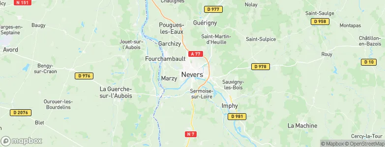 Nevers, France Map