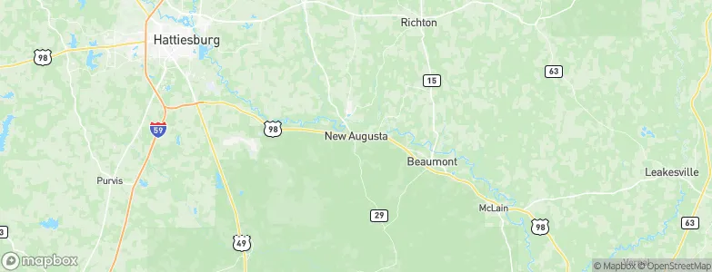 New Augusta, United States Map