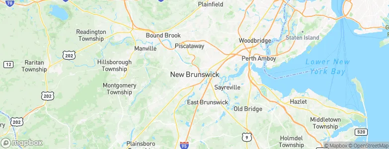 New Brunswick, United States Map
