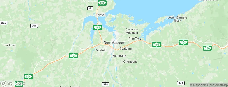 New Glasgow, Canada Map