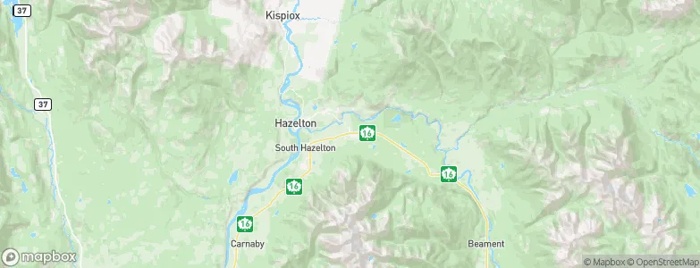 New Hazelton, Canada Map