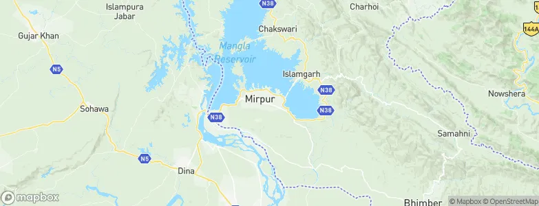 New Mirpur, Pakistan Map