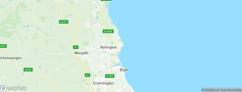 Newbiggin-by-the-Sea, United Kingdom Map